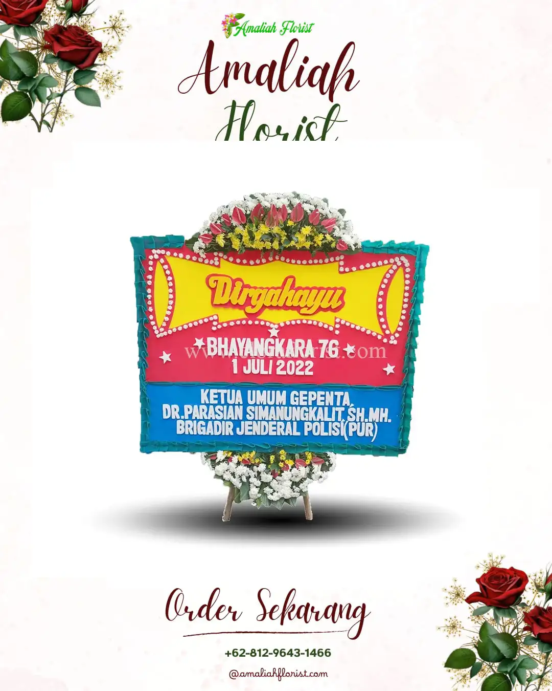 Papan Bunga HUT Ulang Tahun Pademangan Timur